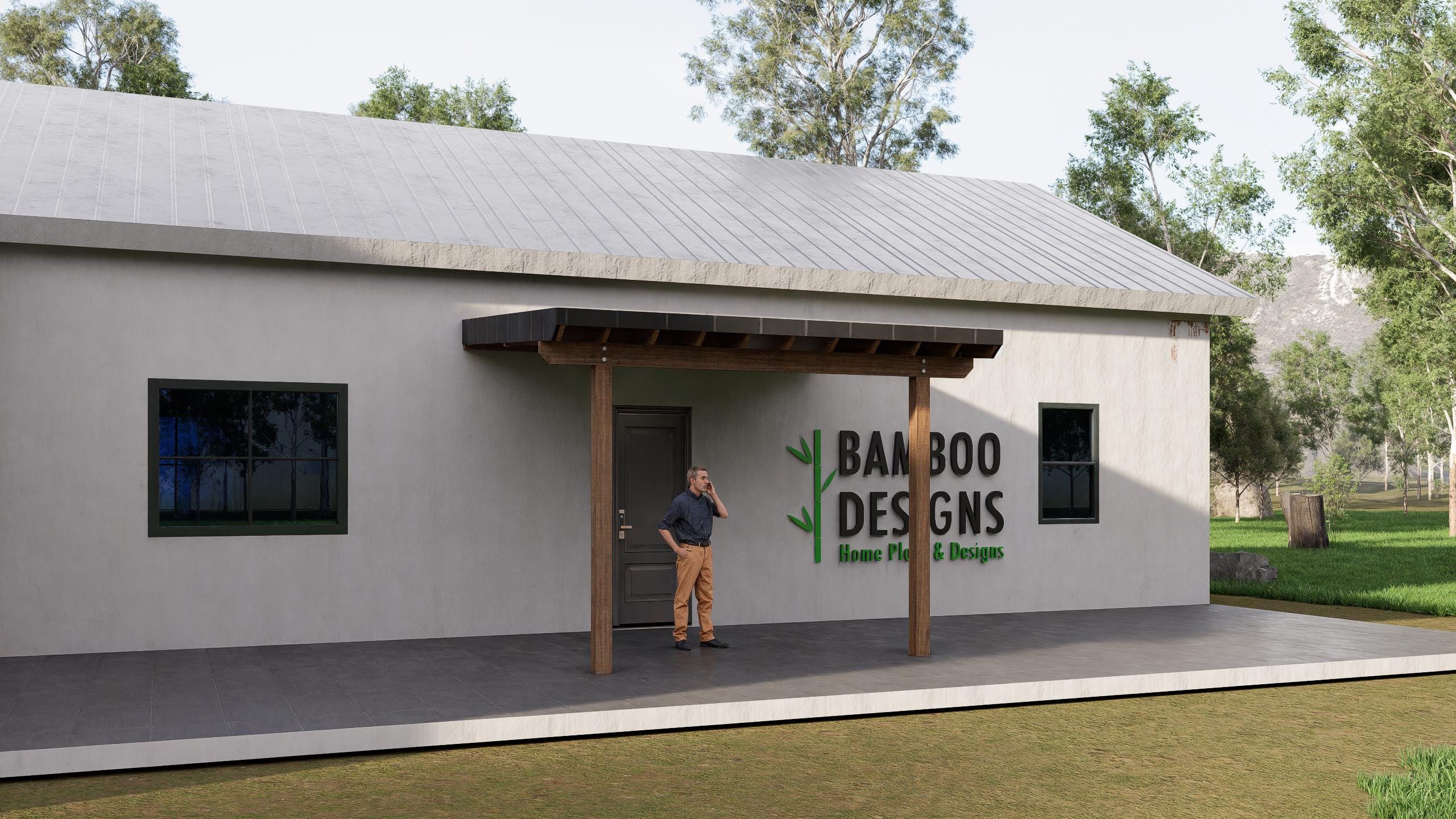 Image of Portland Porch Pergola - 10x10 Modern DIY Lean to Wall Pergola Plan - Small Space Outdoor Structure - PDF Digital Download