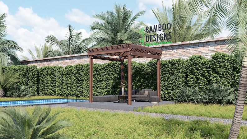 Austin Square Pergola · 10 plan by Bamboo Designs