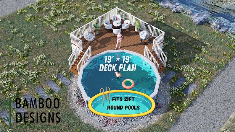 Palm Gardens Circle Pool Deck · 19x19 plan by Bamboo Designs