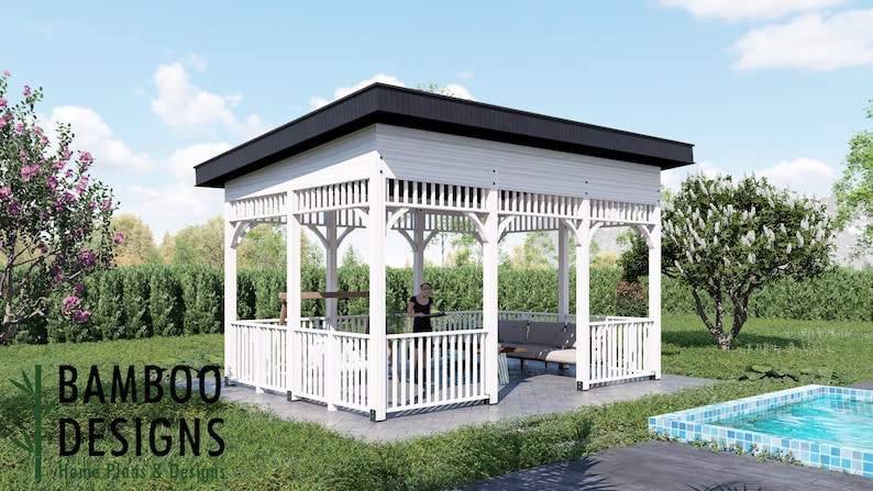 Pisa 14x20 Gazebo plan by Bamboo Designs