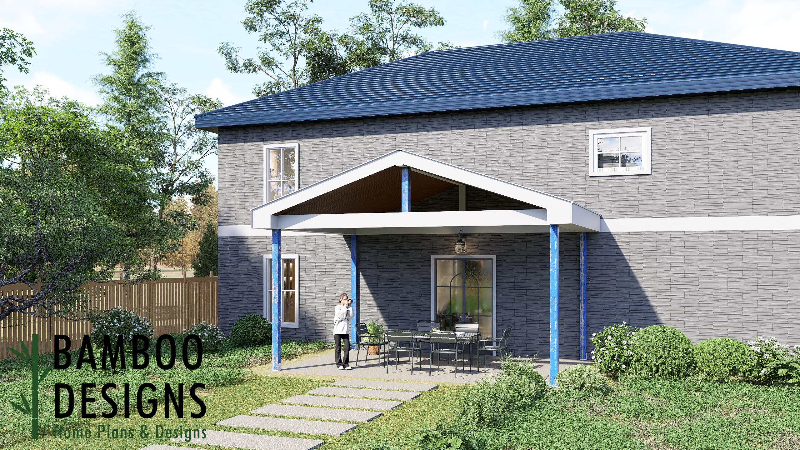 Image of Membrillo Porch Cover Plan - 14x20 Covered Patio Roof Design | DIY PDF Plans for Spacious Backyard Shade Structure