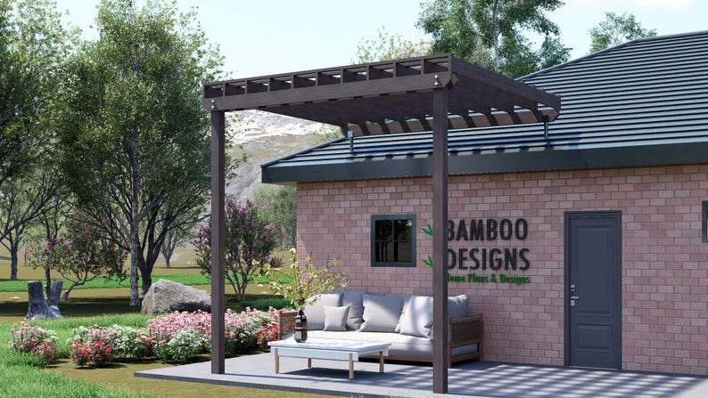 Fort Worth Shade 12x12 Pergola plan by Bamboo Designs