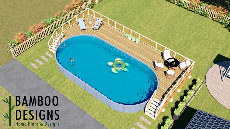 Victory Oval Pool Deck · 19x51 plan by Bamboo Designs