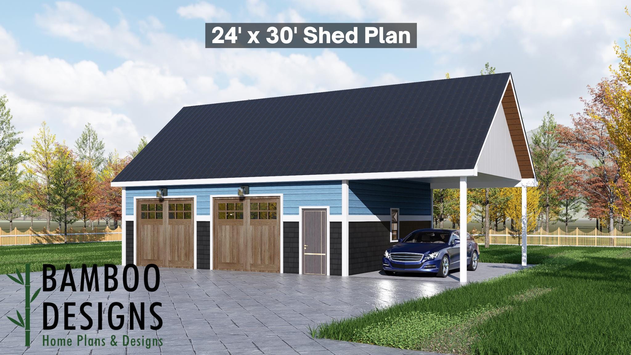 Image of Gemma 24x30 Garage Plan - A Spacious Garage Designed for Style, Storage & Everyday Functionality