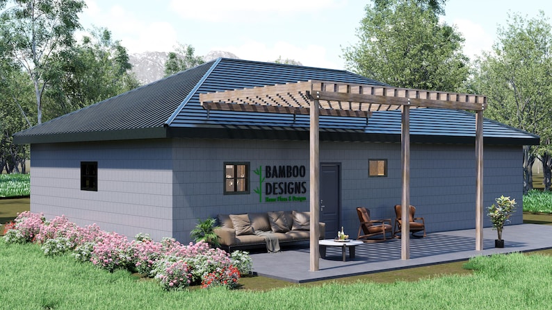 Scottsdale Shade 14x20 Pergola plan by Bamboo Designs