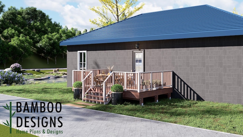 Montecello 12x18 Freestanding Deck plan by Bamboo Designs