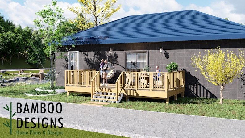 Apple Grove 12x24 Freestanding Deck plan by Bamboo Designs