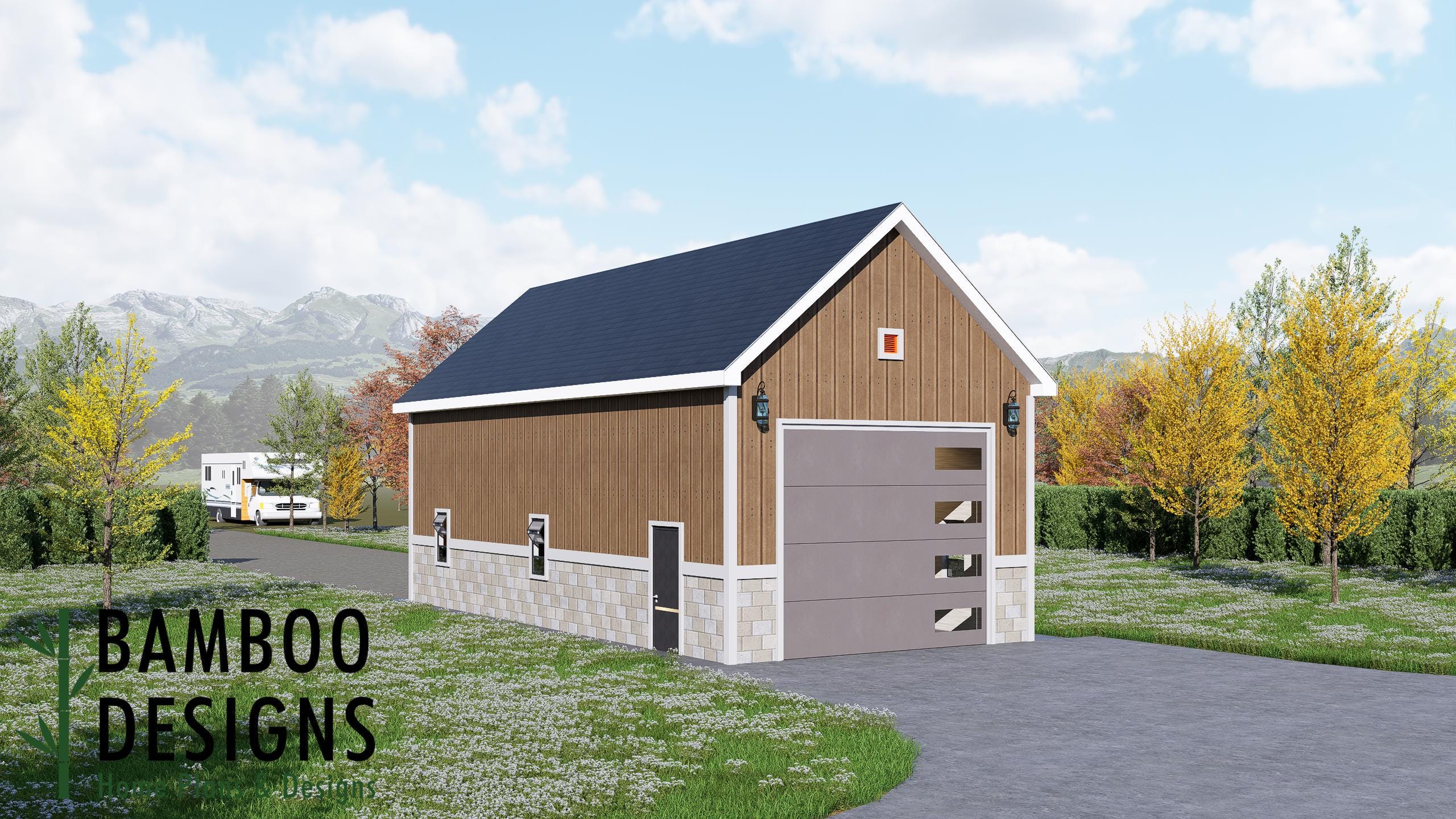 Image of Grok RV Garage Shed - A spacious 20x44 storage and workshop structure