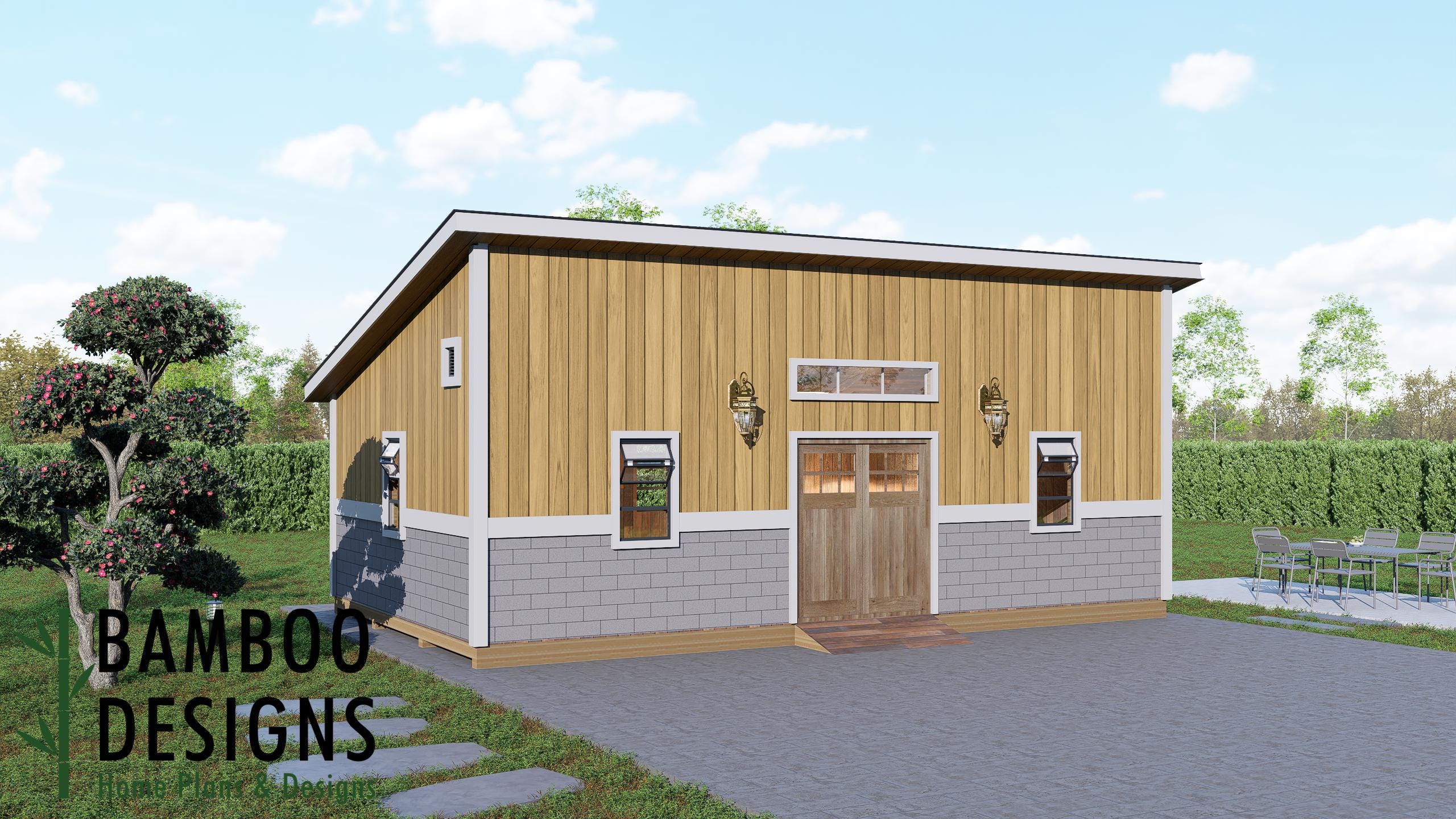 Image of Alder - 18x30 Modern Monoslope Roof Shed | Spacious Backyard Studio, Workshop & Storage Building
