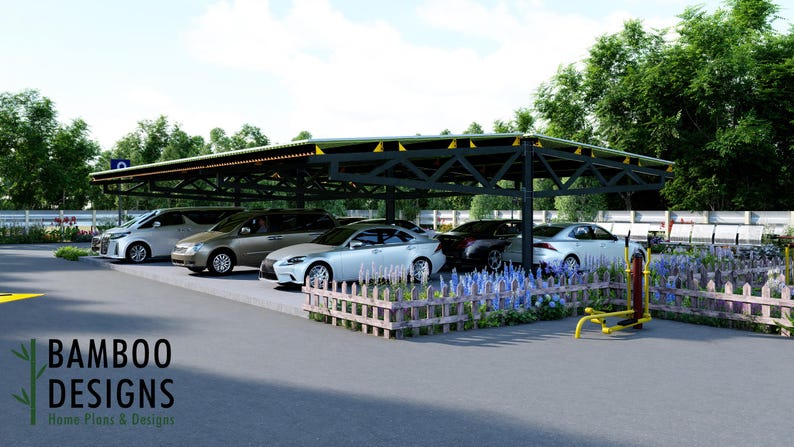 Modular Steel Carport · 18x38 plan by Bamboo Designs