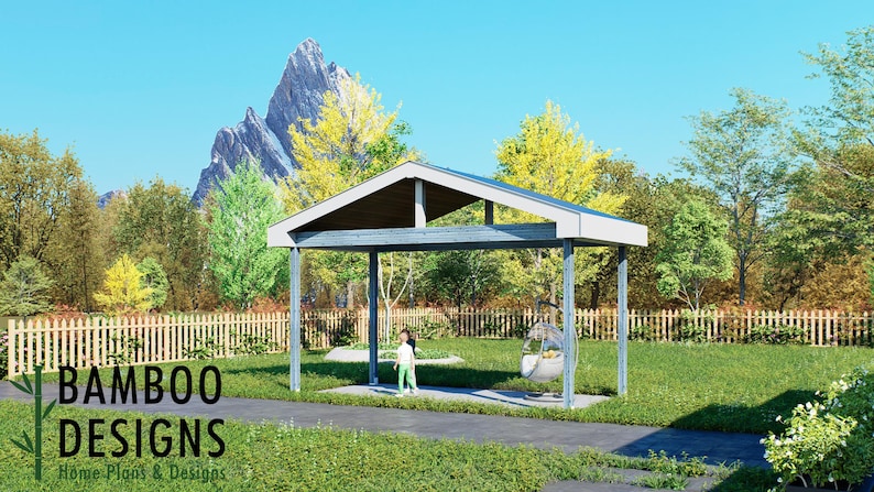 Fontana 20x10 Pavilion Plan — A Modern Compact Backyard Living Retreat plan by Bamboo Designs