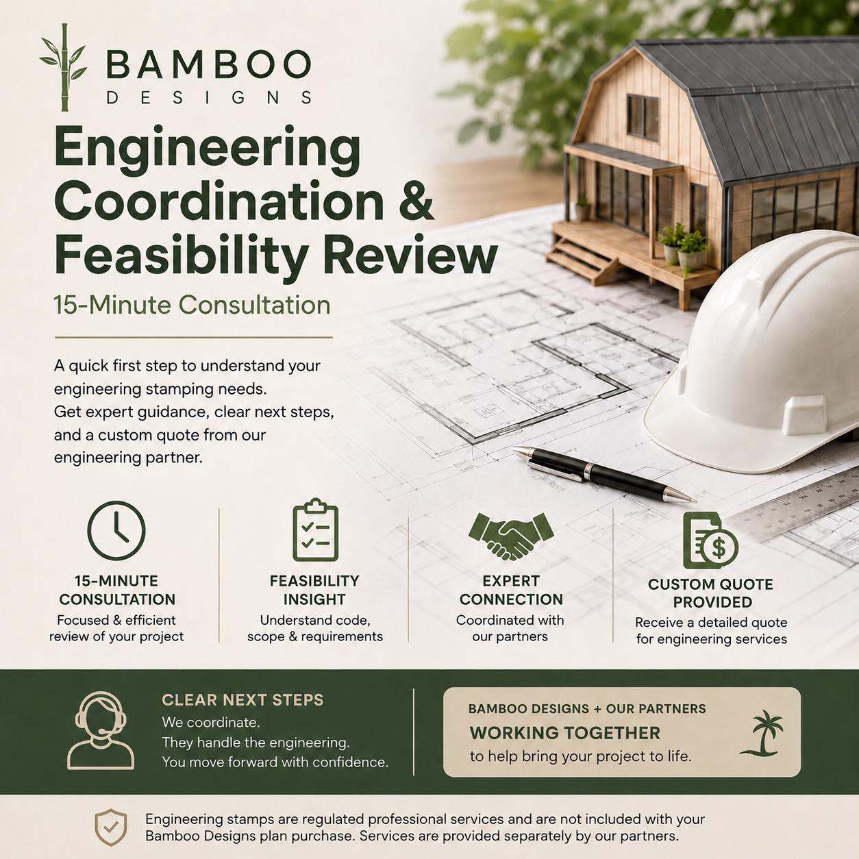 Image of Permit Readiness Consultation | Engineering Feasibility Intake for Bamboo Designs Plans