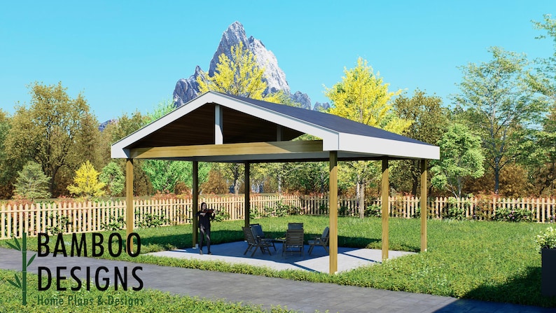 Verbena 24x20 Pavilion plan by Bamboo Designs
