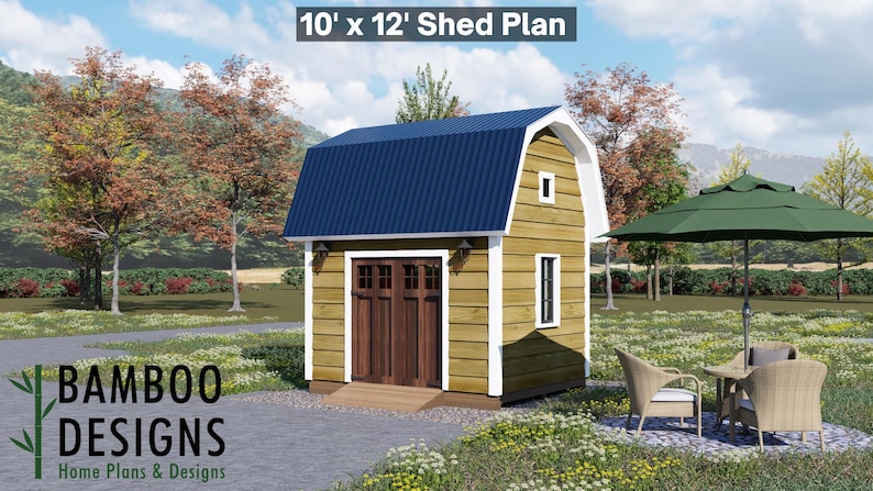Josephine 10x12 Shed plan by Bamboo Designs