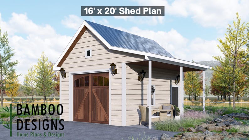 Sandy 16x20 Garage plan by Bamboo Designs