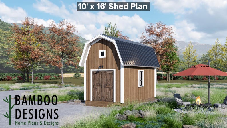 Lucy 10x16 Shed plan by Bamboo Designs