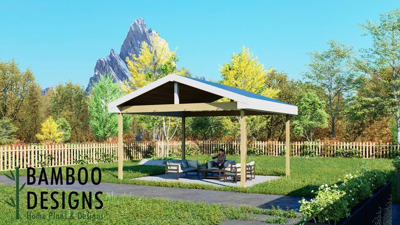 Ashworth 20'x18' Pavilion · 20x18 plan by Bamboo Designs