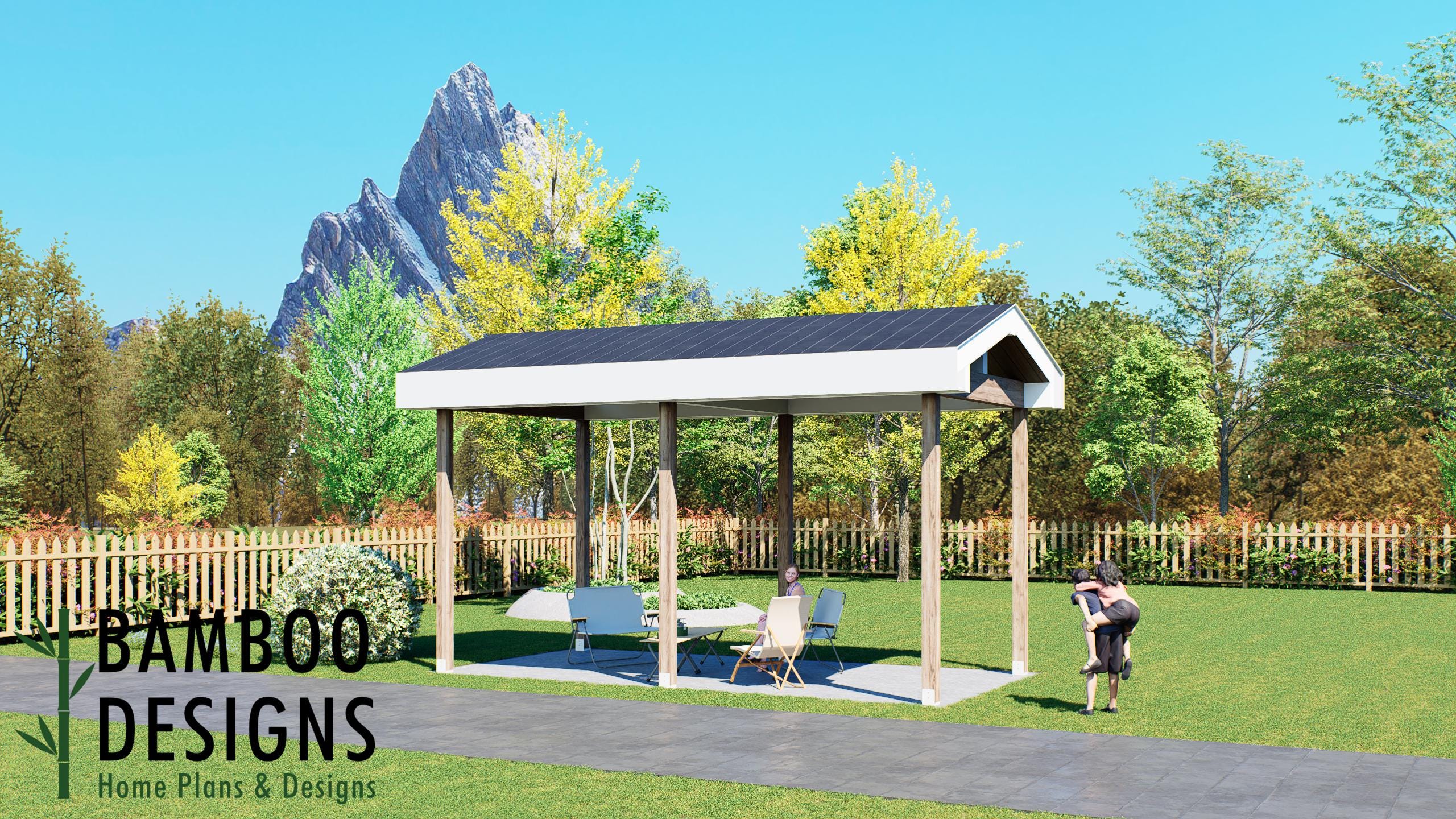 Image of Yetta 10x20 Pavilion Plan – Modern Backyard Pavilion | DIY Plans