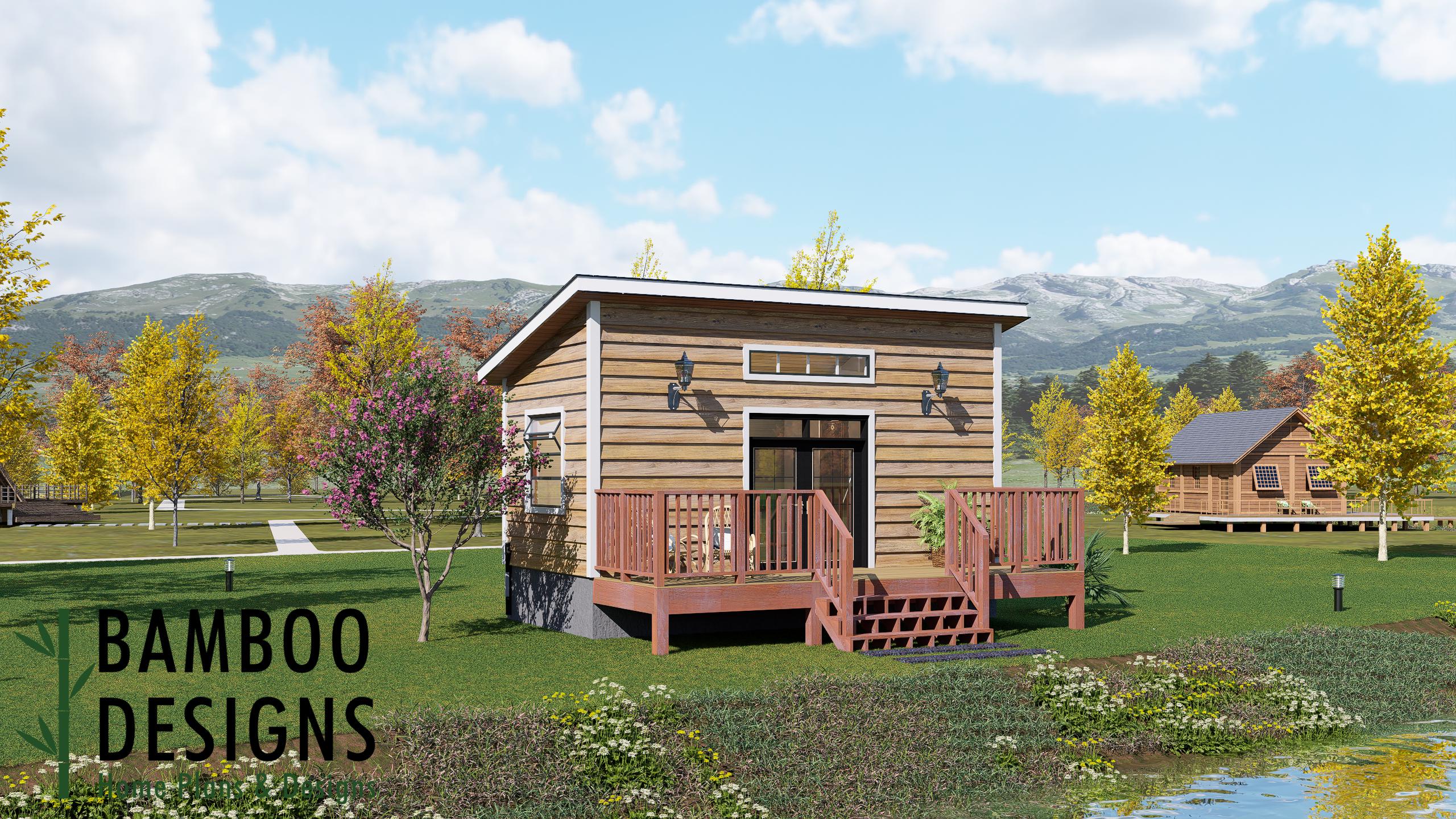 Image of Sarang Tiny Home Plan - 10x20 Modern Backyard Living Space