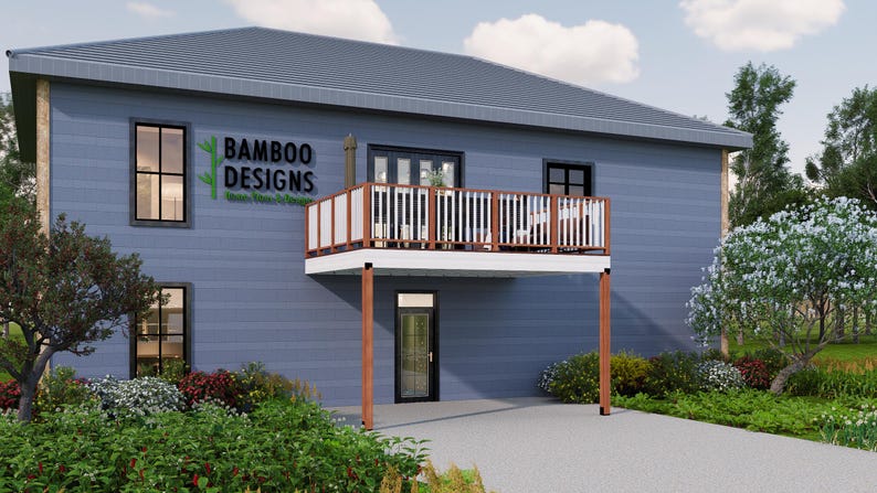 Walnut 12x16 Balcony Deck plan by Bamboo Designs