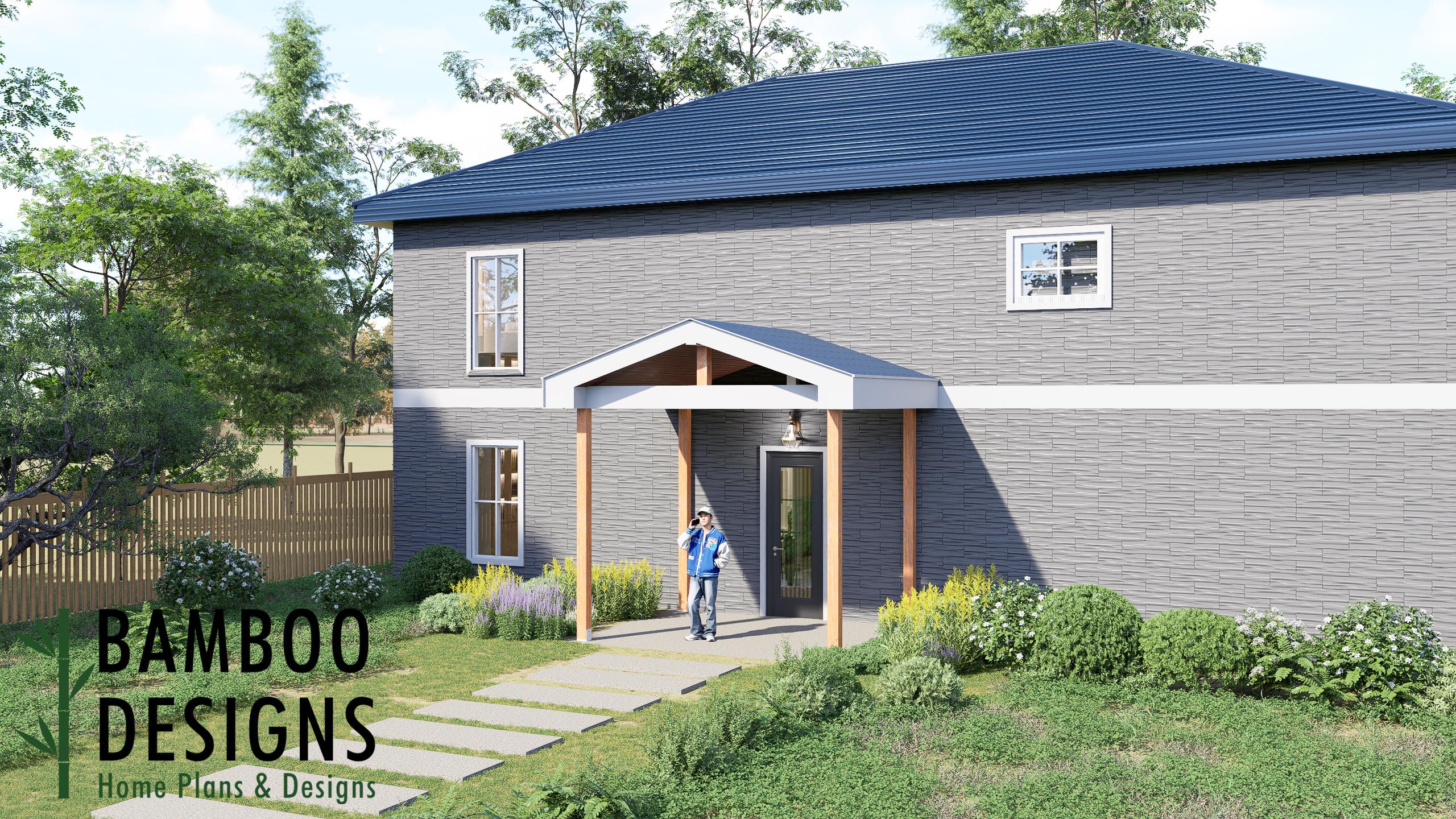 Image of Pugsy Porch Cover Plan - 10x12 Covered Patio Roof Design | DIY PDF Plans