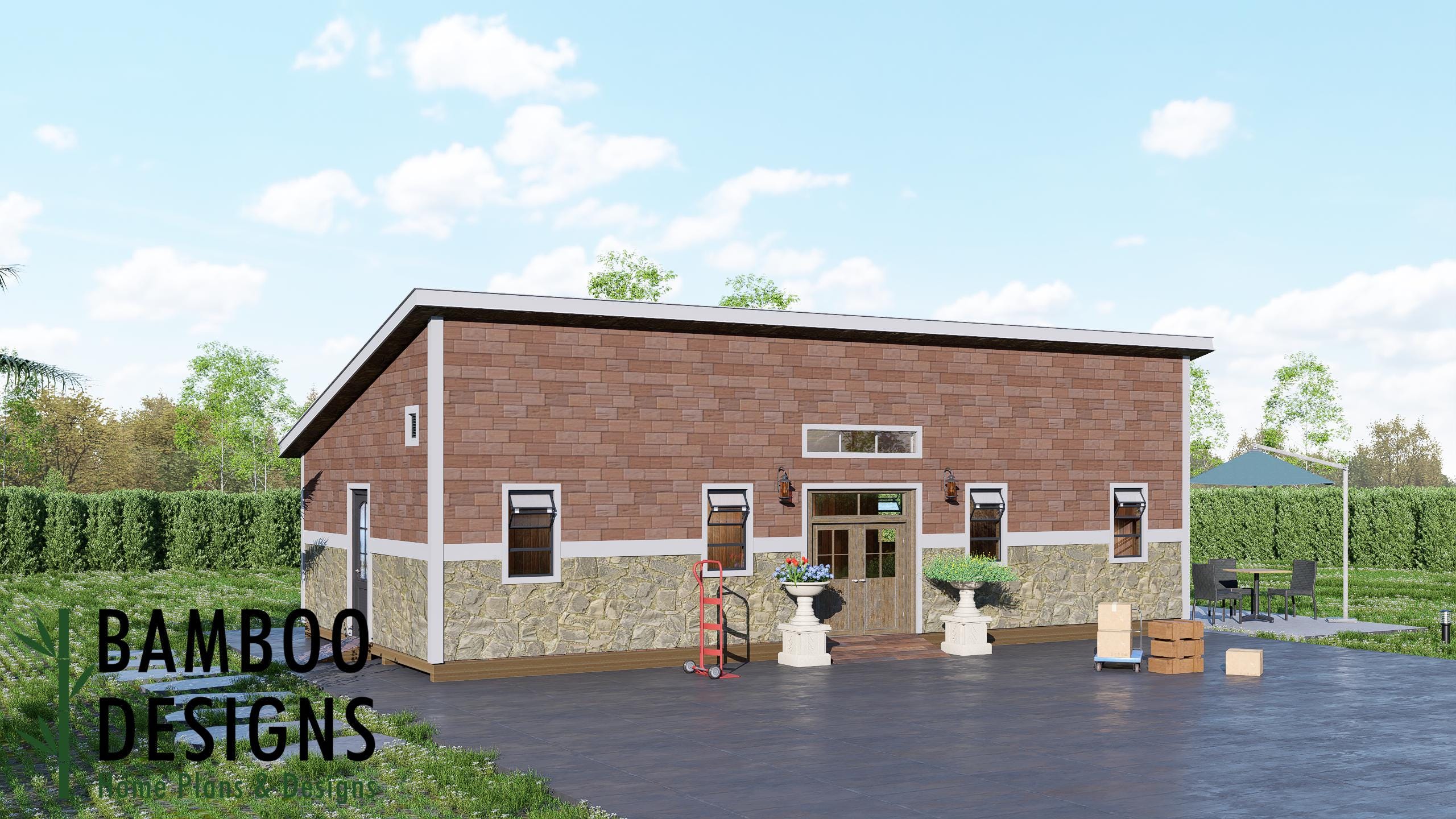 Image of Ryden - 20x40 Modern Monoslope Roof Shed | Large Backyard Studio, Workshop & Multi-Purpose Building