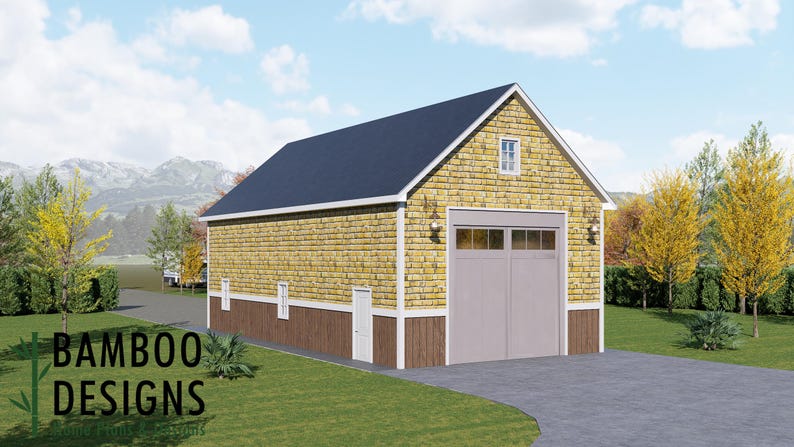 Halle 24x48 RV Garage Shed plan by Bamboo Designs