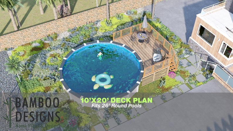 Granger Pool Deck · 10x20 plan by Bamboo Designs