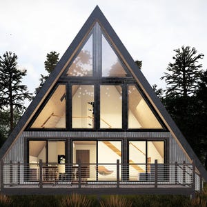 Shadow Peak Lodge – A-Frame Cabin Plans (2BR + Loft + 2 Bath) | Modern DIY House Design