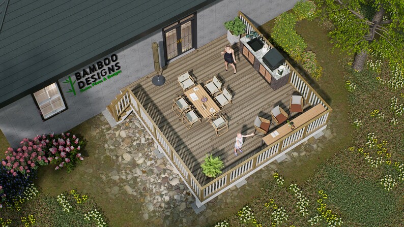 Austin Outdoor Deck · 20x20 plan by Bamboo Designs