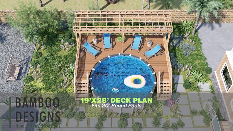 Brandon Pool Deck · 19x28 plan by Bamboo Designs