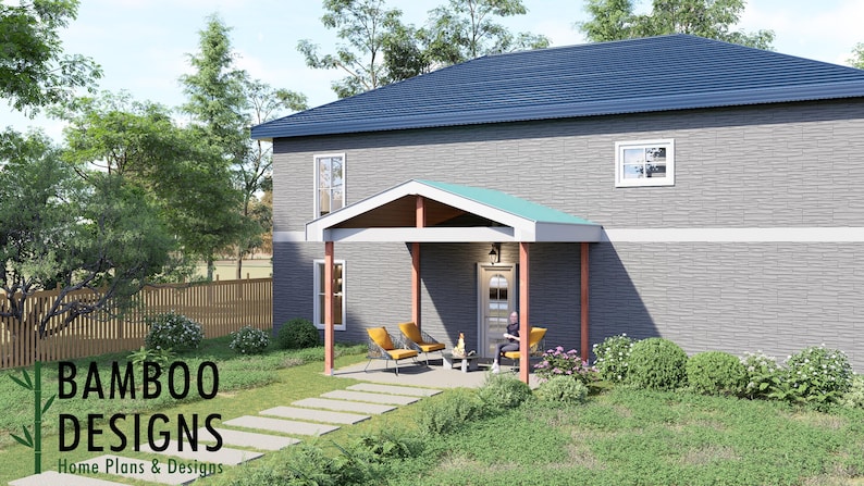Zanotto Porch Cover · 14x16 plan by Bamboo Designs