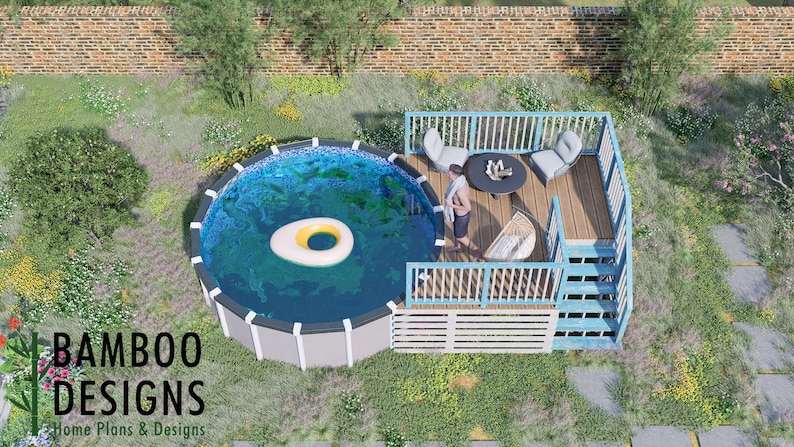 Rio Circle Pool Deck · 10x12 plan by Bamboo Designs