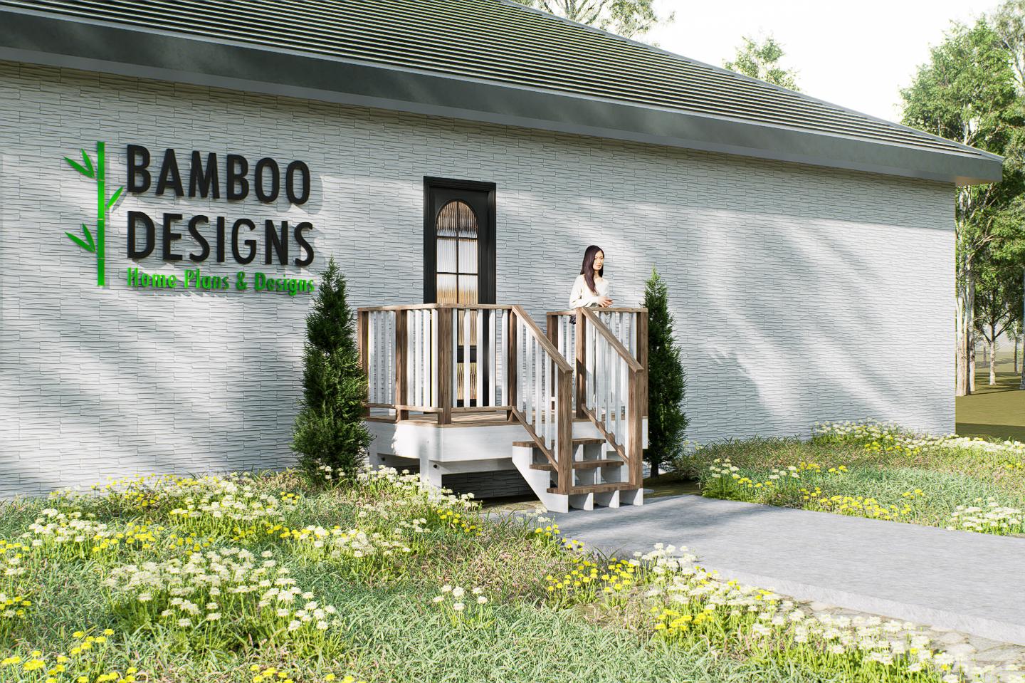 Image of Crystal River Entry Deck - 5x8 Freestanding Porch Plan | DIY Modular Home Deck with Stairs & Railing