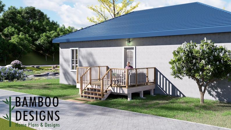 Manhatten 10x14 Freestanding Deck plan by Bamboo Designs