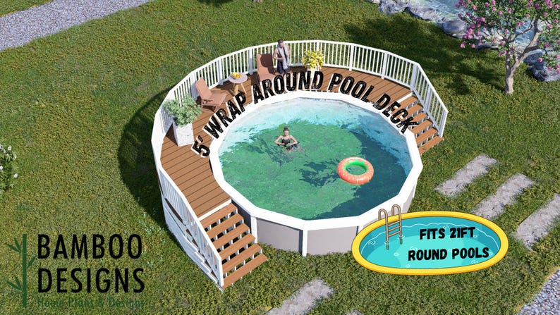 Lantana Circle Pool Deck plan by Bamboo Designs