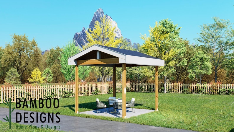 Barrataria 12'x14' Pavilion · 12x14 plan by Bamboo Designs
