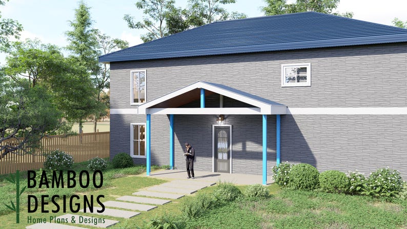 Celso Porch Cover · 8x20 plan by Bamboo Designs