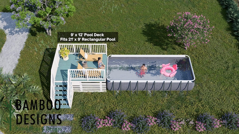 Tulsa 21x9 Pool Deck plan by Bamboo Designs
