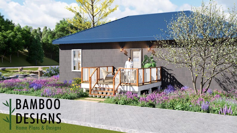 Mint Spring 14x14 Freestanding Deck plan by Bamboo Designs