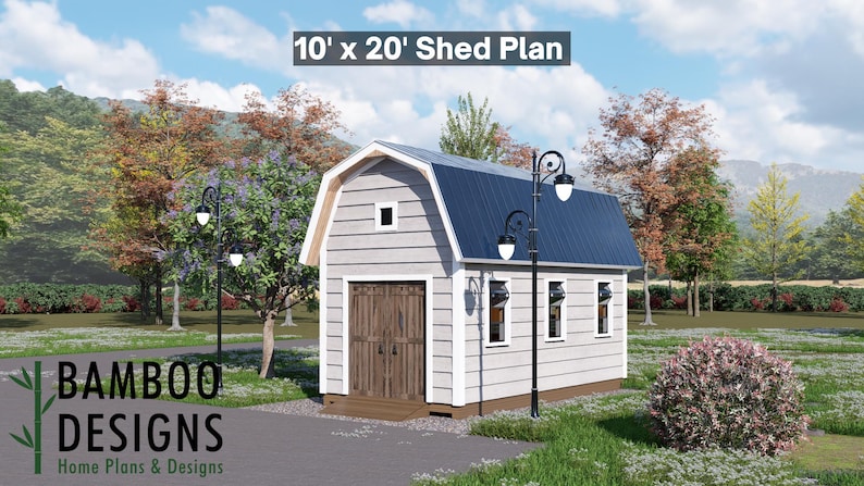 Nanette 10x20 Shed plan by Bamboo Designs