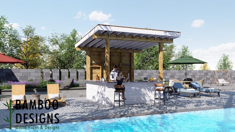 Summit Grill & Bar Pergola · 10x10 plan by Bamboo Designs