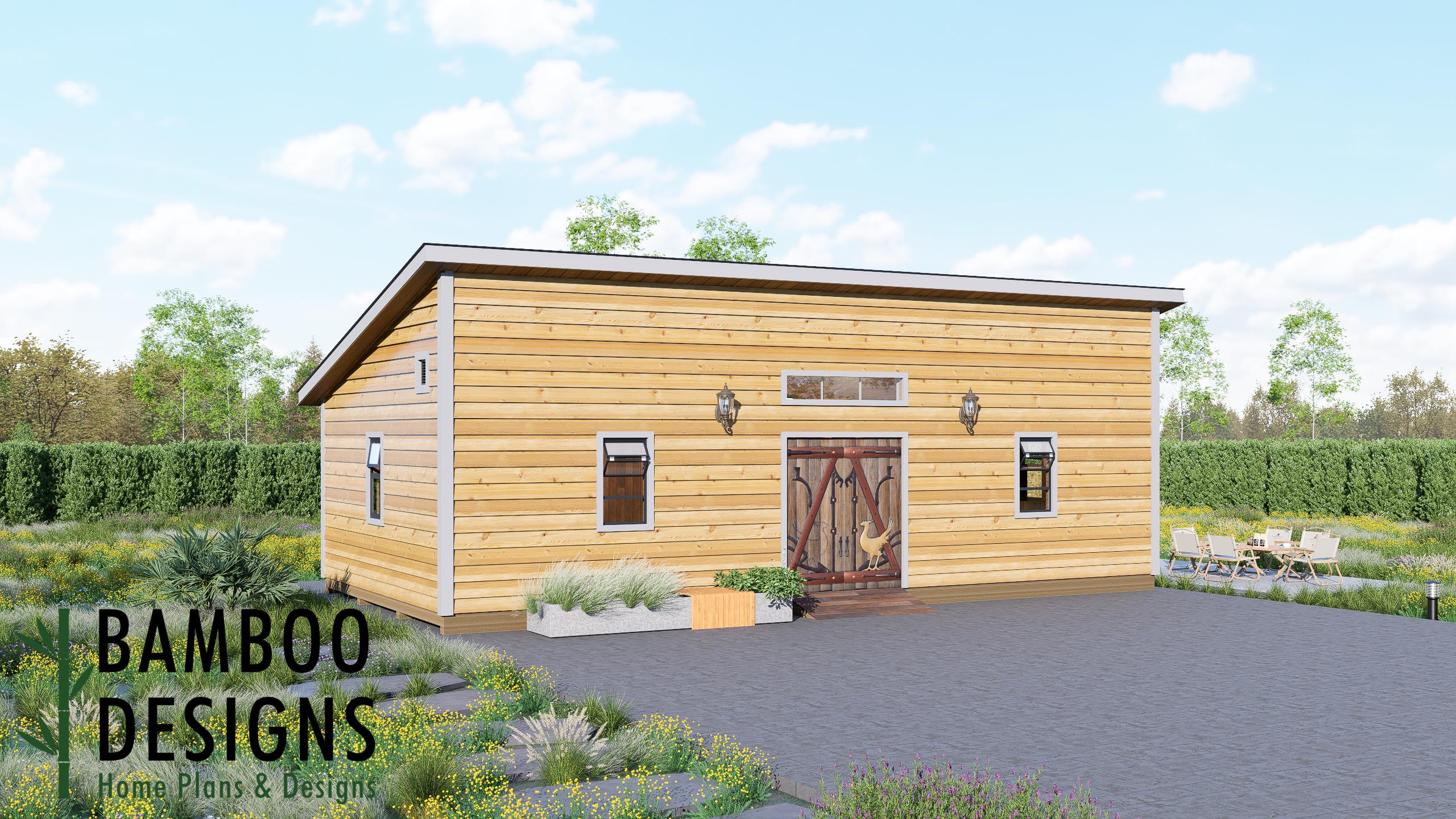 Image of Linden - 18x36 Modern Monoslope Roof Shed | Expansive Backyard Studio, Workshop & Multi-Purpose Building