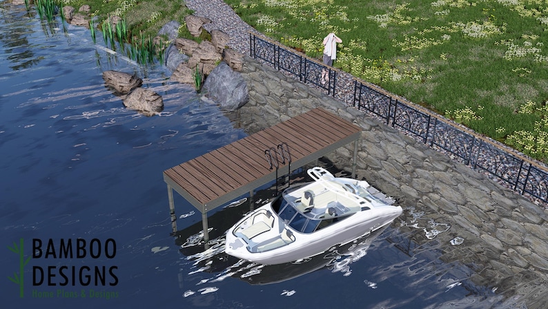 6x20 Lake Dock plan by Bamboo Designs