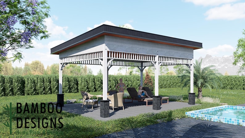 Crete 16x24 Gazebo plan by Bamboo Designs