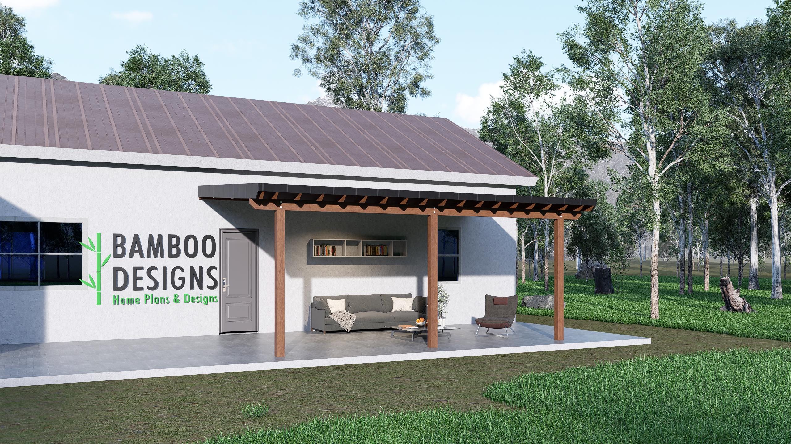 Pergola de jardin Savannah - Plans de pergola DIY 14 x 20 - Structure d'ombrage au sud du jardin - Téléchargement PDF - Pergola adossée au mur
