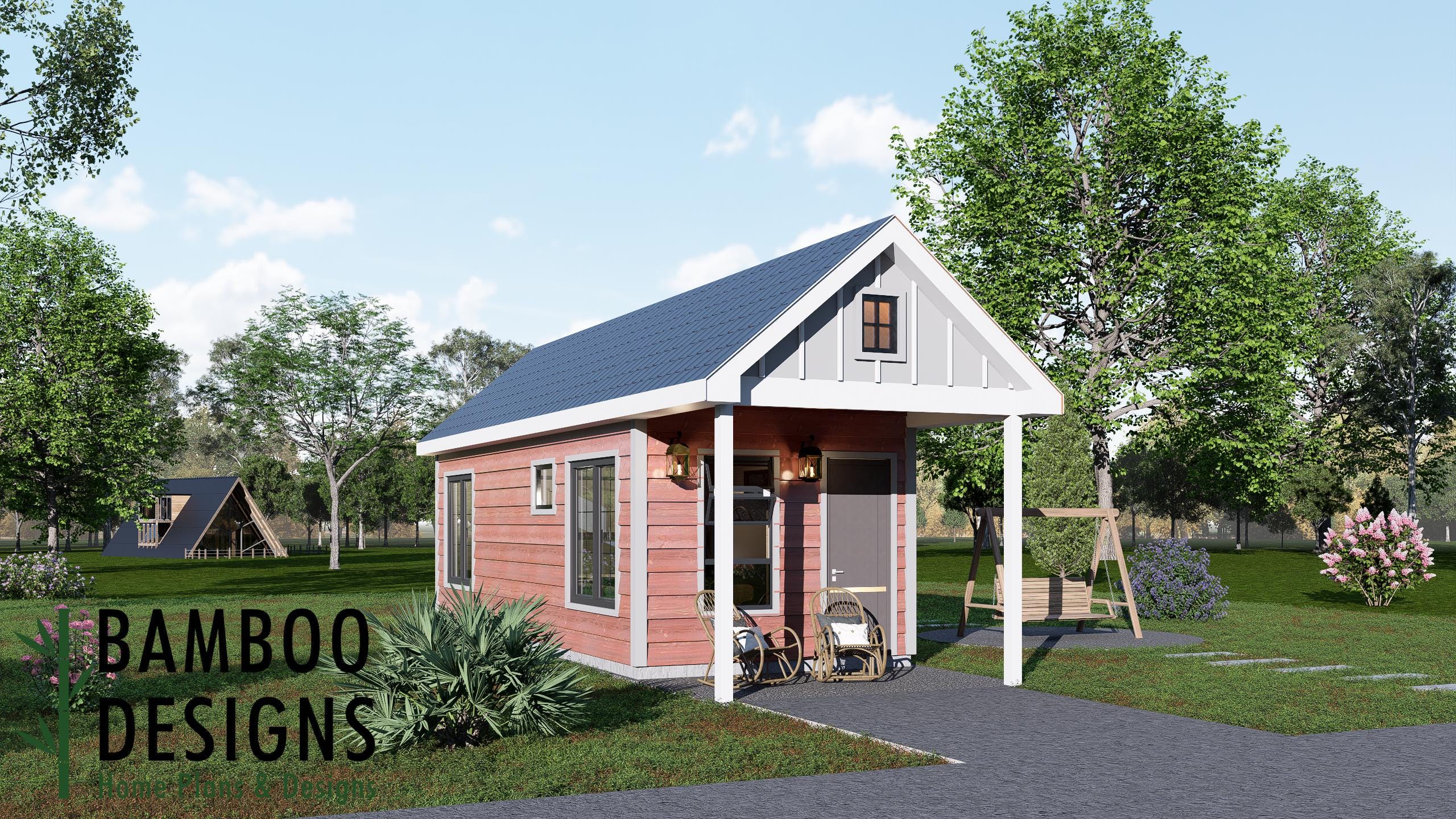 Image of Akira 12x32 Tiny Home Plan - Modern Compact Living with Timeless Style