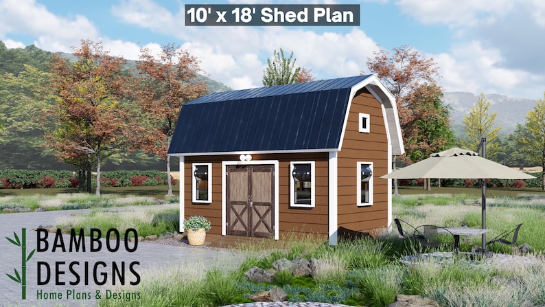 Mabel 10x18 Shed plan by Bamboo Designs