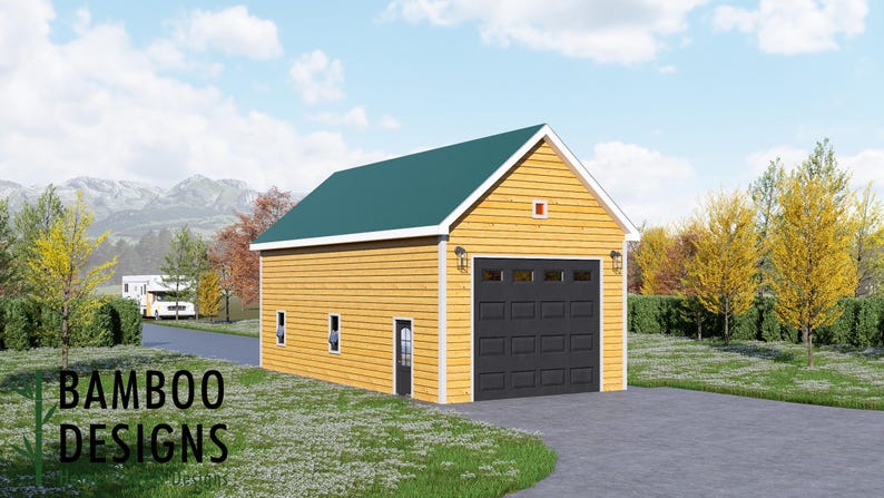Claude 20x40 RV Garage Shed plan by Bamboo Designs