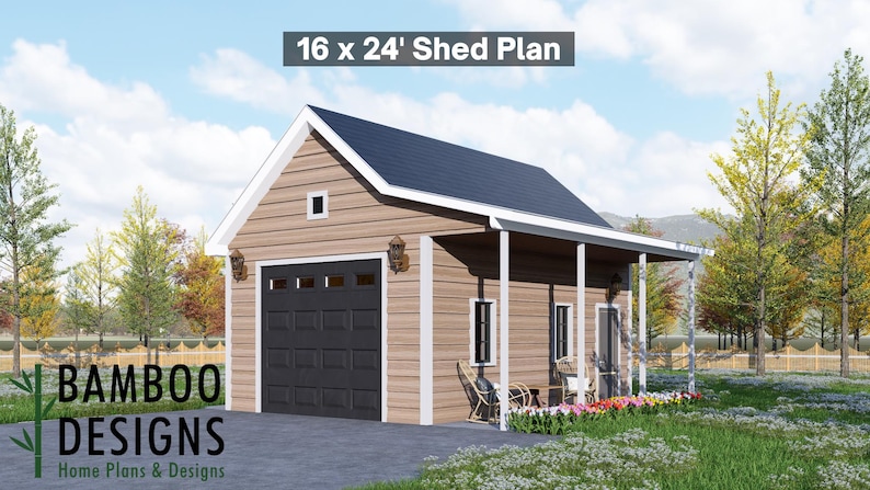 Hayes 16x24 Garage plan by Bamboo Designs